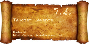 Tanczer Levente névjegykártya