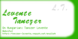 levente tanczer business card